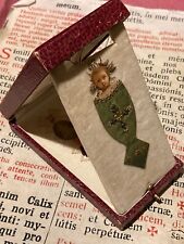 RARE ANCIENT RELIQUARY EX-VELO : B.M.V. Stunning handmade with wax seal - 1900's picture
