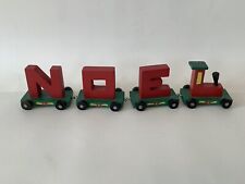 Christmas NOEL Wooden Train Set picture