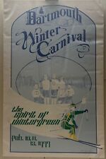 Original 1977 DARTMOUTH College WINTER CARNIVAL Spirit of Wintergreen SKI Poster picture