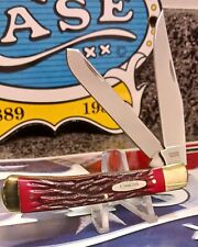 Camillus Trapper Knife 29006 Micro Tang Stamp Original Very Rare Red Handles picture