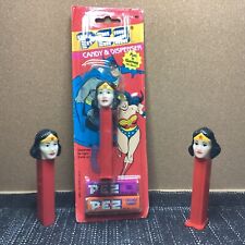 Vgt Pez Despensers Lot Of 3 Wonder Woman  No Ft/( Thin Ft New In Pack) Thick Ft picture
