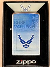 Vintage 2014 US Air Force Core Values Chrome Zippo Lighter picture