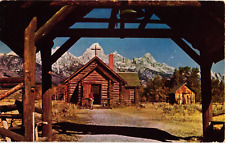 Church of the Transfiguration Jackson Hole Wyoming Vintage Postcard picture