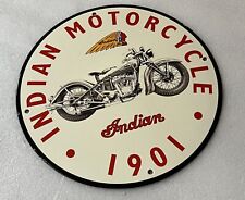 12in Indian Motorcycle PORCELAIN ENAMEL SIGN OIL Dealer Service picture