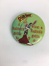 Who Framed Roger Rabbit Pinback Button 1.75” Round VTG  picture