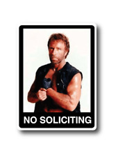 NO SOLICITING Chuck Norris Warning Sticker Decal Bumper 046 picture