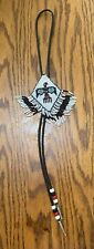 Vintage Native American Handcrafted Beaded Bolo tie With Thunderbird Design picture