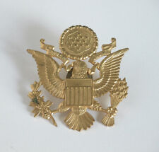Vtg E. Pluribus Unum Eagle Crest Emblem Military Uniform Hat Pin Rising Sun AUS  picture