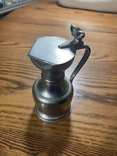 Vintage Acorns Pewter Syrup Pitcher Made In Holland Circa 1840’s picture