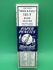 BLAISDELL 12pc NOS Vintage Pencil Paper Peel Wax 151-T Crayon New/Factory Sealed picture