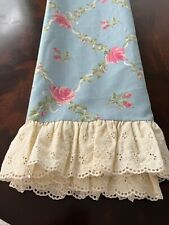 VTG Vera by Burlington Twin Flat Sheet Roses& Lace- New old stock picture