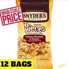 12x Snyders of Hanover Pretzel Pieces, Honey Mustard and Onion 11.25 Ounce Bags picture