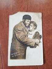 RARE c. 1910 Boxing Jack Johnson With Mother Real Photo Postcard RPPC picture