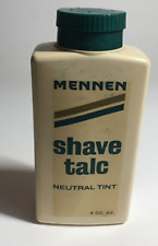 Mennen Shave Talc Neutral Tint 4 oz. FULL Vintage Bathroom Mens 1970s Movie Prop picture