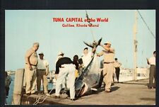 NARRAGANSETT, RI * GALILEE FISHING VILLAGE ~ TUNA CAPITAL * UNPOSTED '50s CHROME picture