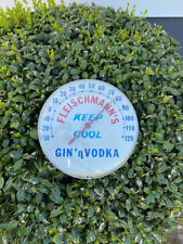 Vintage Fleischmann's gin vodka glass face advertising thermometer - Works picture