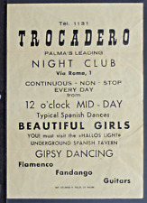Small Ad Flyer - Trocadero Palma's Leading Night Club    EPH135 picture