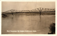 Real Photo RPPC Postcard No 3 Columbia River Railroad Bridge Wenatchee WA picture