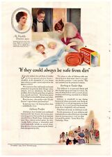 1923 Lifebuoy Soap Vintage Print Ad If They Could Always Be Safe From Dirt  picture
