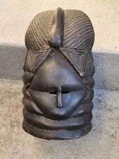 Antique African Black Painted Mende Sande Society Sowei Helmet Mask- Liberia. picture