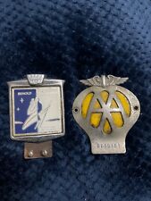 VINTAGE 1960s ST.CHRISTOPHER CAR BAR BADGE + A 1966/67 AA BADGE. picture