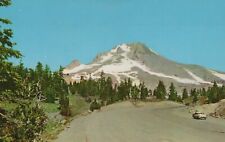 Mount Hood Highway Oregon Classic Car Rocky Mountains Vintage Chrome Post Card picture