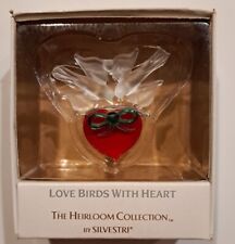 1985 ORNAMENT The Heirloom Collection by Silvestri Love Birds With Heart - w/BOX picture