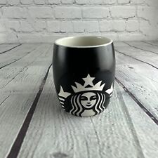 Starbucks Coffee Mug 2011 Black White Etched Mermaid Logo Siren Cup Barrel picture