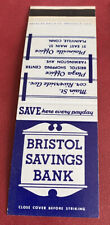 Matchbook Cover Bristol Savings Bank Plainville Connecticut picture