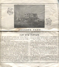 ANTIQUE 1898 HANNER`S FARM (TOLEDO,OHIO ) PLAY PROGRAM & TOLEDO ADVERTISING picture