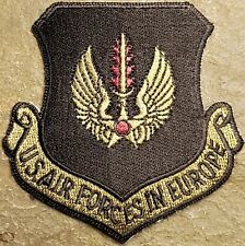 USAF US AIR FORCE FORCES IN EUROPE BLACK EMBROIDERED PATCH 3