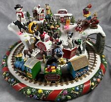 DANBURY MINT BOSTON TERRIER CHRISTMAS WONDERLAND Retired and HTF Complete *Read picture