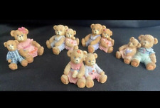Cherished Family Teddy Bears Figurines LOT of 5 Bears, Family, Collectible Bears picture