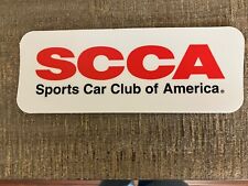 SCCA Sports Car Club of America sticker decal  8”x3” WHITE **Free Shipping** picture