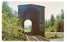 North Bend Washington WA Postcard Covered RR Bridge Railroad picture