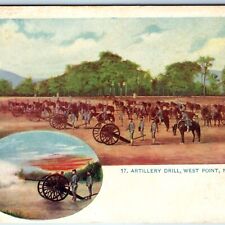 Pre-1907 West Point NY Artillery Drill Unposted UDB Postcard Military Cannon A72 picture