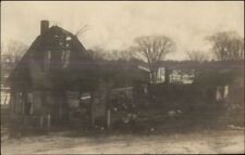 Norridgewock ME Stavely Garage Fire c1920s Real Photo Postcard picture