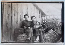 Affectionate Couple Men Hugging Handsome Young Guys Gay Interest Vintage Photo picture