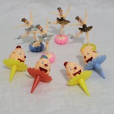 Vtg Ballerina Dancers & Clown Plastic Cake Toppers  picture