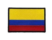 Columbia South America Flag Colors black border 3 inch Hat Patch IV5195 F7D6F picture
