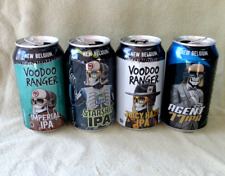 Lot of 4 NEW BELGIUM Voodoo Ranger Beer Cans Starship, Agent 77, Juicy, Imperial picture