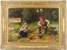 The Tinker Antique Oil Painting by Francis Sydney Muschamp (1851-1929) picture