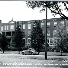 c1950s New Hampton, IA RPPC St Joseph's Hospital Ford Car Real Photo PC A107 picture