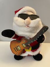 Gemmy Animated Musical Santa Guitar Rockin' Around the Christmas Tree Plush 12” picture