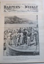 Harper's Weekly 8/6/1898,Spanish War surrender,Philipines,Shipboard Band picture