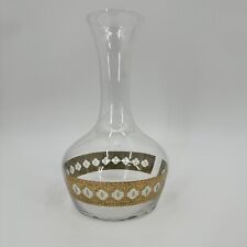 Culver Valencia Glass Decanter Real 22K Gold Glassware MCM Made in USA picture