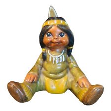 Vintage Native American Ceramic Figurine Handpainted 3.75