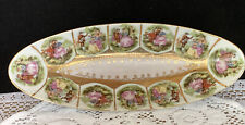 Porcelain Vintage French Oval Dish - Painted Couples 10
