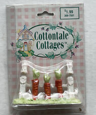 Cottontale Cottages Bunny Carrot Fence Vintage 1996 Collectible New Pkg picture