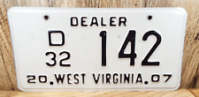 VINTAGE WEST VIRGINIA Dealer- license plate Tag MAN CAVE picture